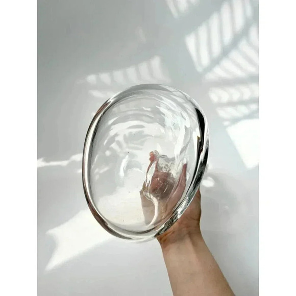 Vintage Lenox Tuscany Round Clear Asymmetrical Glass Decanter - Picture 7 of 9